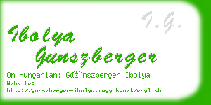 ibolya gunszberger business card